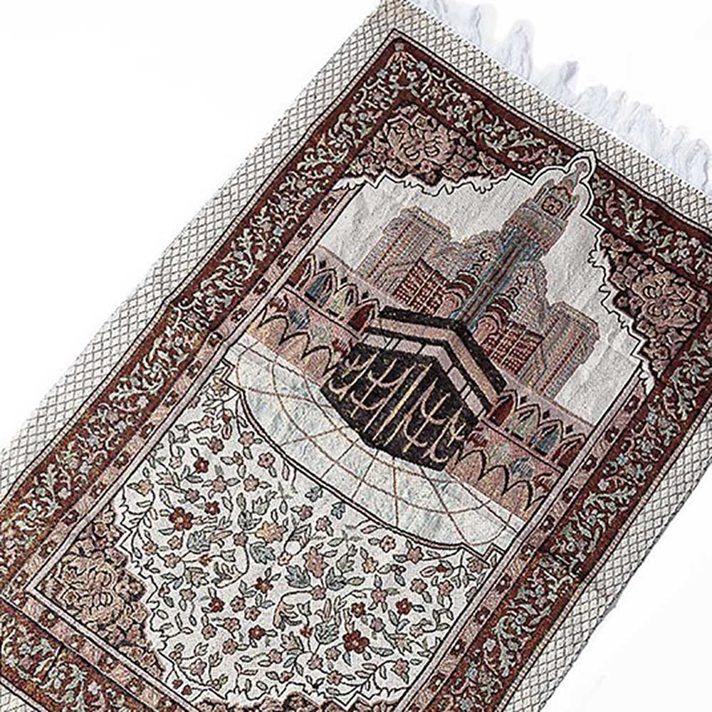 Tapis de prière musulmane islamique, 1 pièces, pour Ramadan, coran, en Polyester, Namaz, Salat, pampilles, tapis de Yoga, 70x110cm
