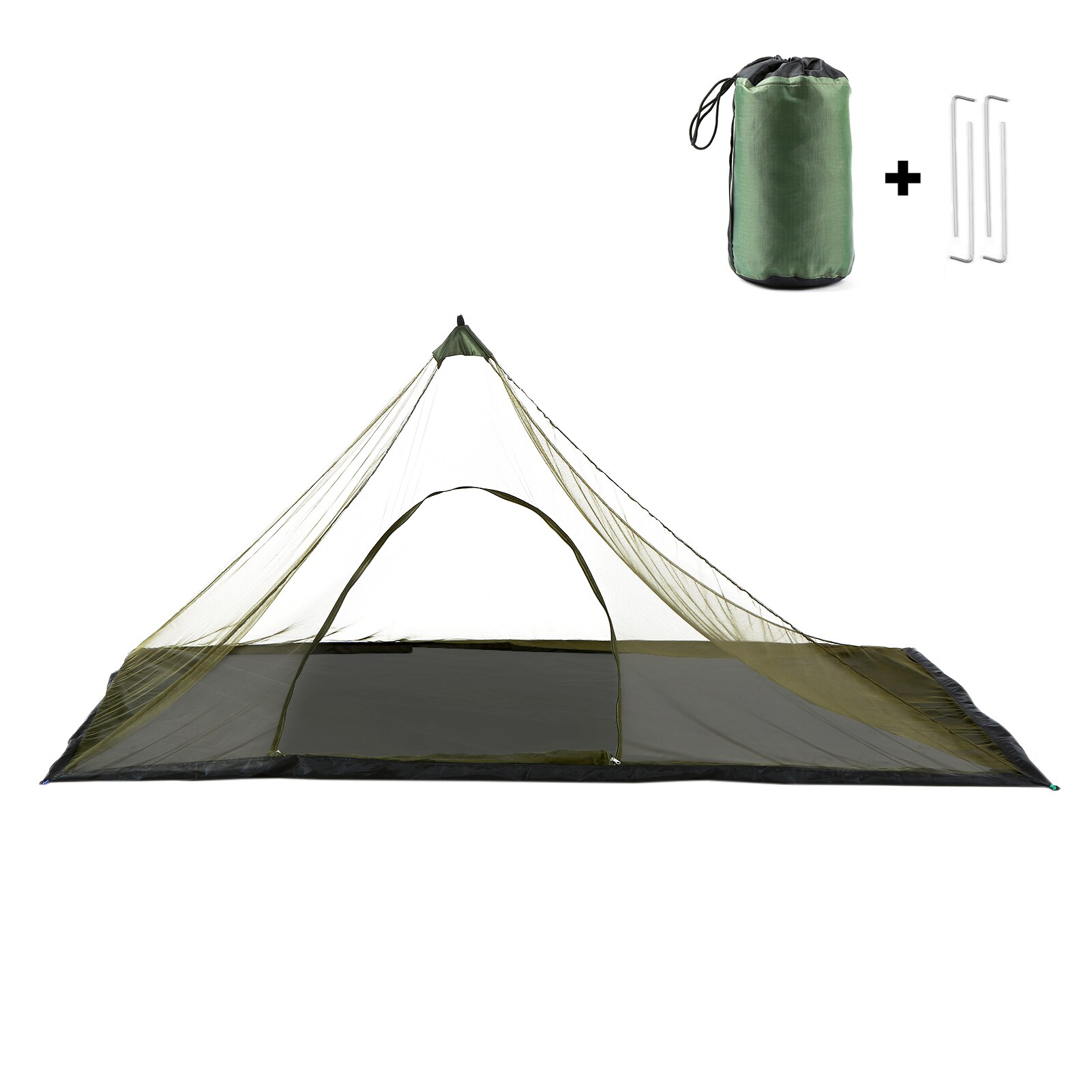 Camping Tent with Carry Bag Water Resistant Outdoors Mesh Tent For Backpacking Hiking Camping Fishing: Army Green