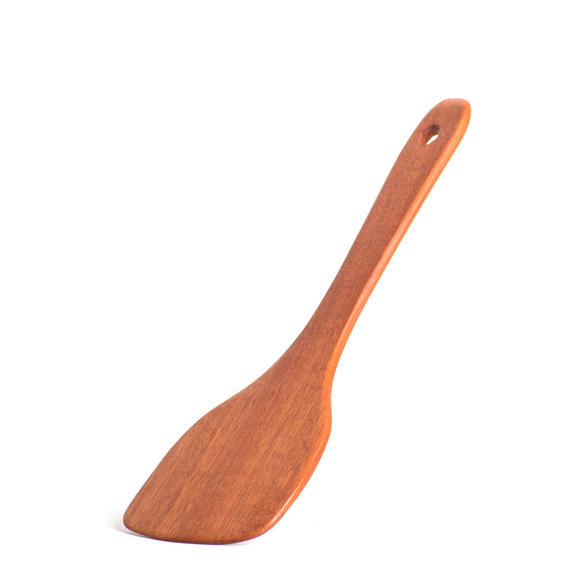 Keukengerei houten set 3-delig, spatel hout kooklepel serveerlepel van