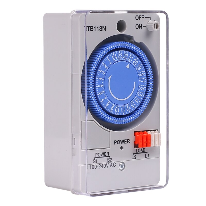 TB118N Mechanical Timer Switch Mini Mechanical Timer Relay Mechanical Timer Switch 230V 60Hz 24 Hours Mechanical Timer Switch