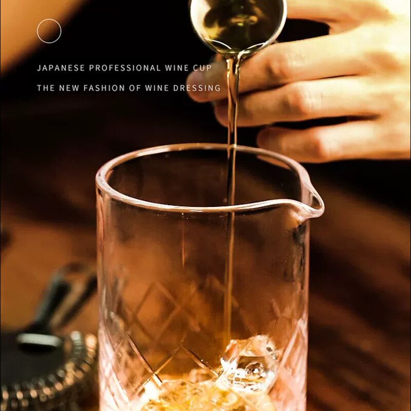 Bar Soul Mixing Cup Lead Free Glass Carving Style Hand Carved Cocktail Glass Bartender Cocktail Cups Barware