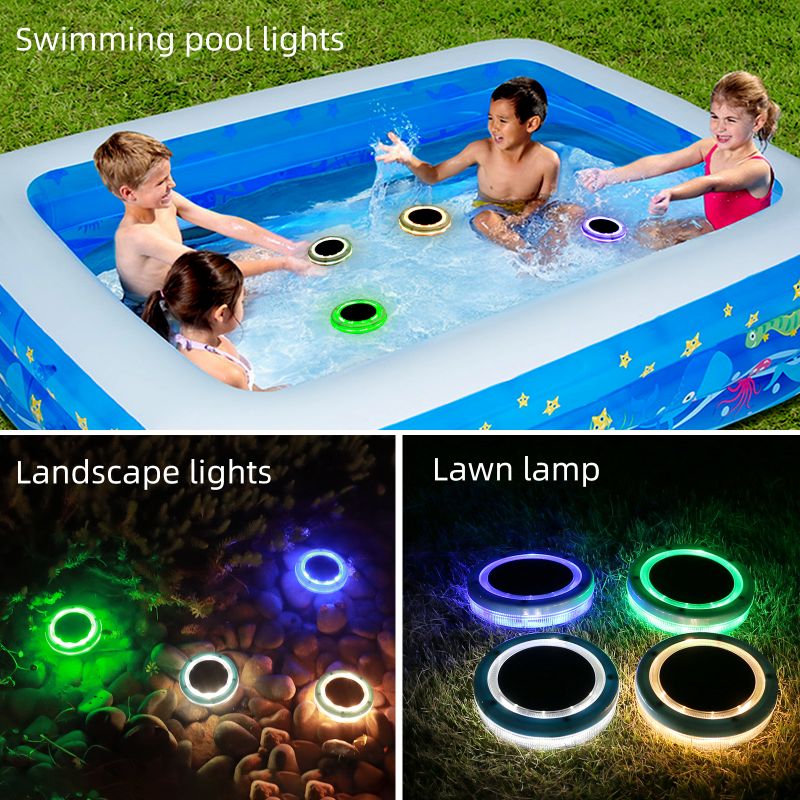 Solar Pool Lights Solar Swimming Floating Light Outdoor Solar Underwater Light Waterproof LED Solar Lights For Patio Pool Garden
