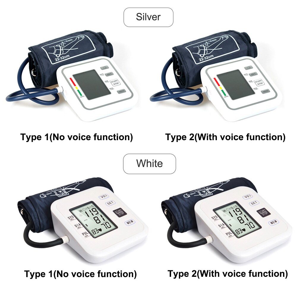 Tonometer overarm stil blodtryksmonitor stort lcd-display digitalt intelligent blodtryksmåler måleværktøj