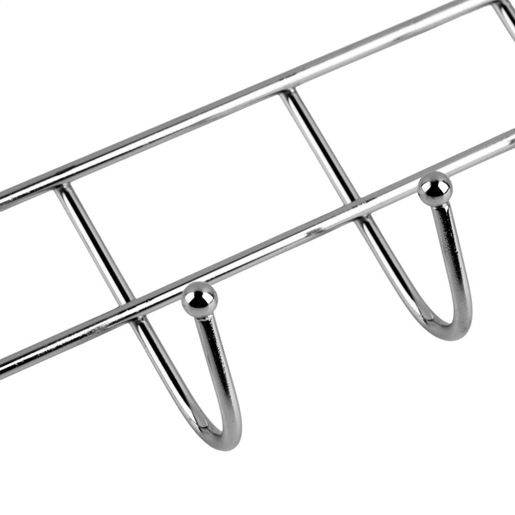 Colgador de toallas para el hogar, estante de 5 ganchos, colgador sobre la puerta, para el baño y la cocina