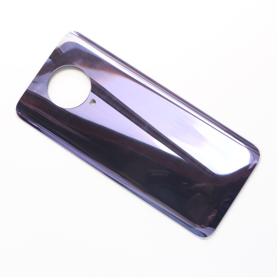 Modified Rear Cover For Xiaomi POCO F2 Pro Back Glass Battery Cover Rear Housing Door Panel Replacement+Adhesive Sticker: BrightPurple No Lens