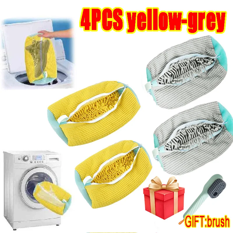 Waszak Schoenwasnet Waszak Gewatteerd Net Wasgoed Schoenen Huishoudelijke Machine Wassen Schoenen Zakken Droogzakken 1/6PCS: Army Green