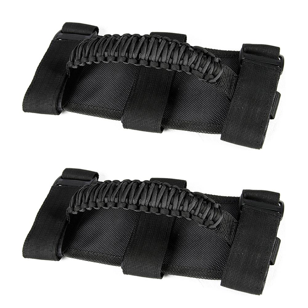 Handmade paracord handrail Roll Bar Grab Handles Grip Handle Jeep Handles Straps Thin Holder Wrangler Survival Parachute Cord