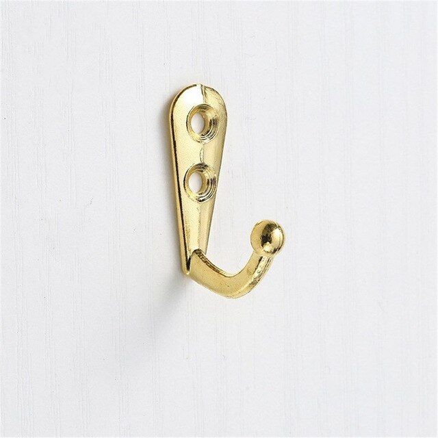 10pcs Wall Door Metal Antique Hooks Hanger For Key Clothes Coat Hat Bags Towel: 1