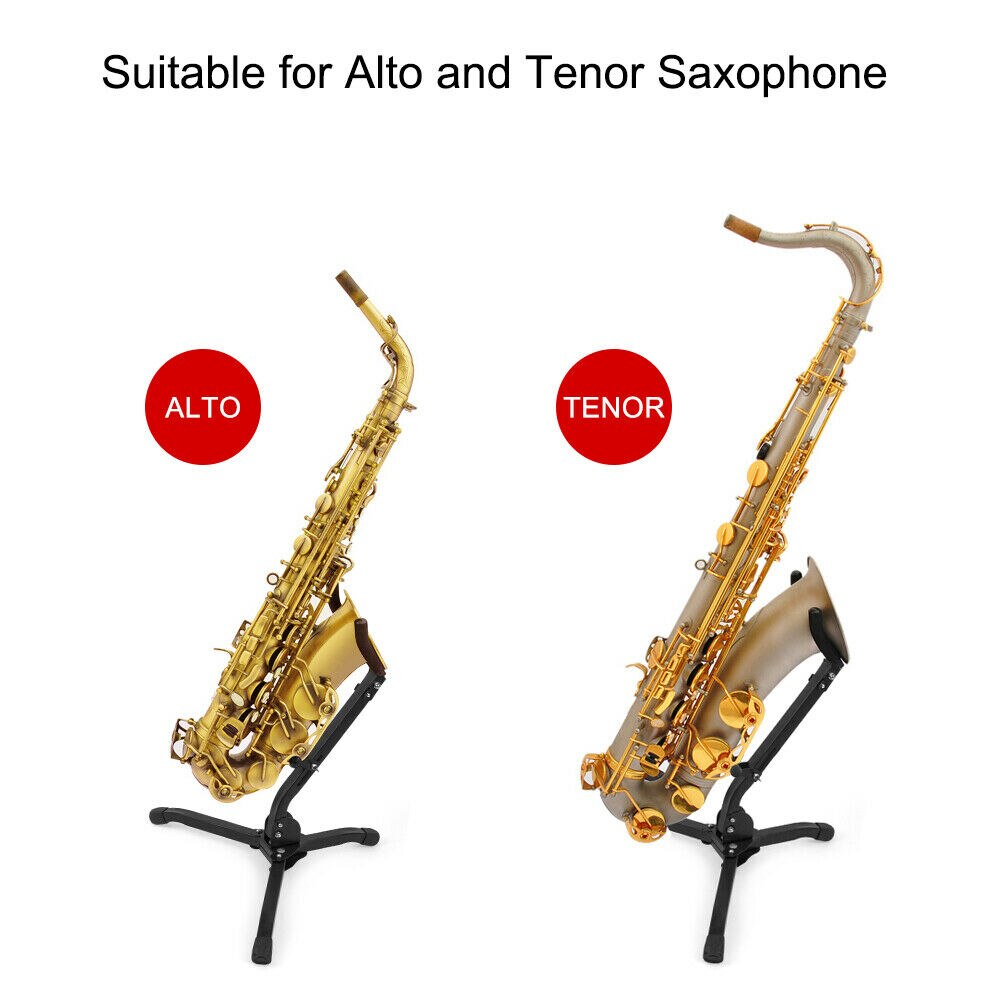 Folding Alto Saxophone Stand Sax Tenor Saxophone Stand Holder Tripod Portable Foldable Adjustable Woodwind Instruments Accessory