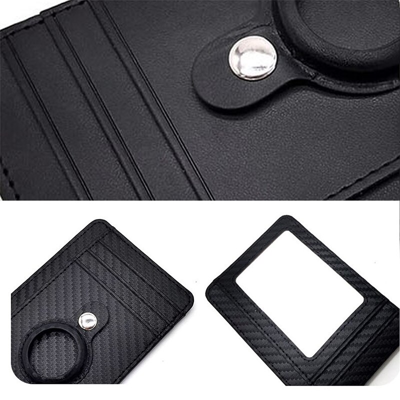 Schlank Minimalistischen Leder Für AirTag Brieftasche Karte Schutzhülle Stoßfest Anti Scratch Herbst Schutz Shell Cover