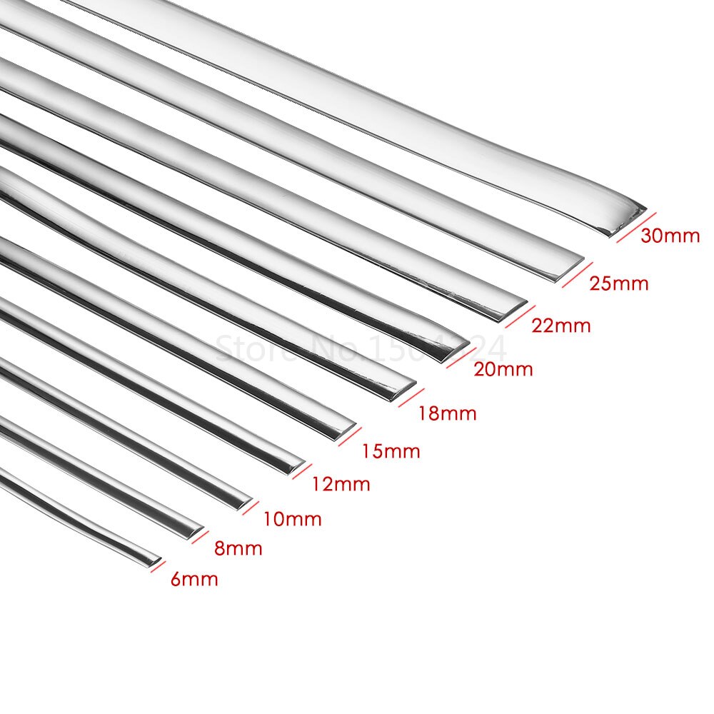 3 M Auto Styling Chrome Decor Strip Moulding Styling Trim Sticker 6 MM 8 MM 10 MM 12 MM 15 MM 18 MM 20 MM 22 MM 25 MM 30 MM Auto-accessoires