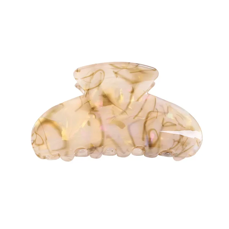 3.35 Inch Korean Style Acrylic Sheet Printing Hair Claw for Women ladies Crab Shaped Hair Clip Clamps Hair Jewelry