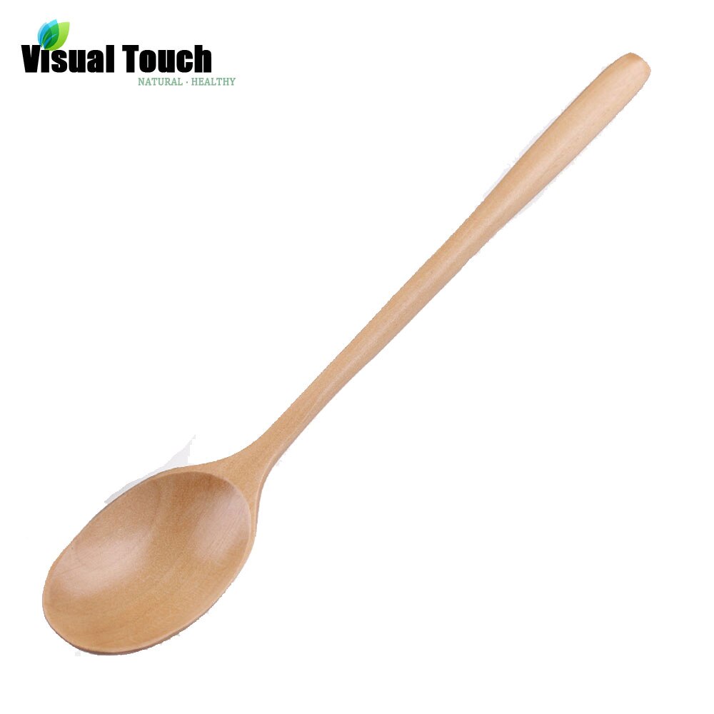 Visual Touch-cuchara de madera oscura/clara hecha a mano, utensilio de cocina, cucharas para mezclar café, té, desayuno, almuerzo, cena, cubiertos de arroz