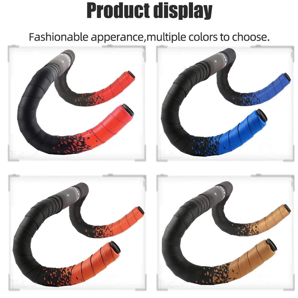 Motsuv guidoline de vélo anti-vibrations pu eva courbée vélo route vélo bandes course respirant antidérapant guidon ceinture wrap