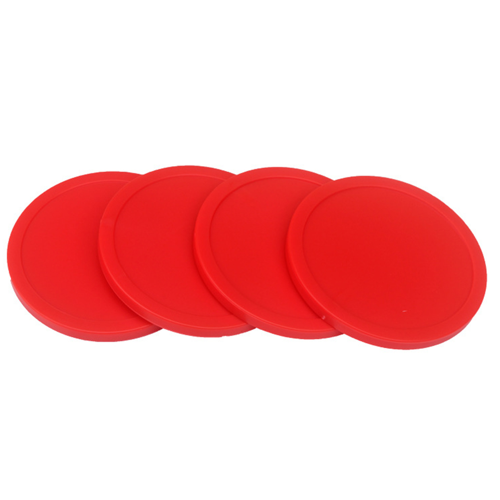4 Uds 75mm empujadores para Hockey discos rojo Hockey de aire niños Mesa Mini Hockey sobre hielo pieza de suspensión de aire accesorios bola deporte