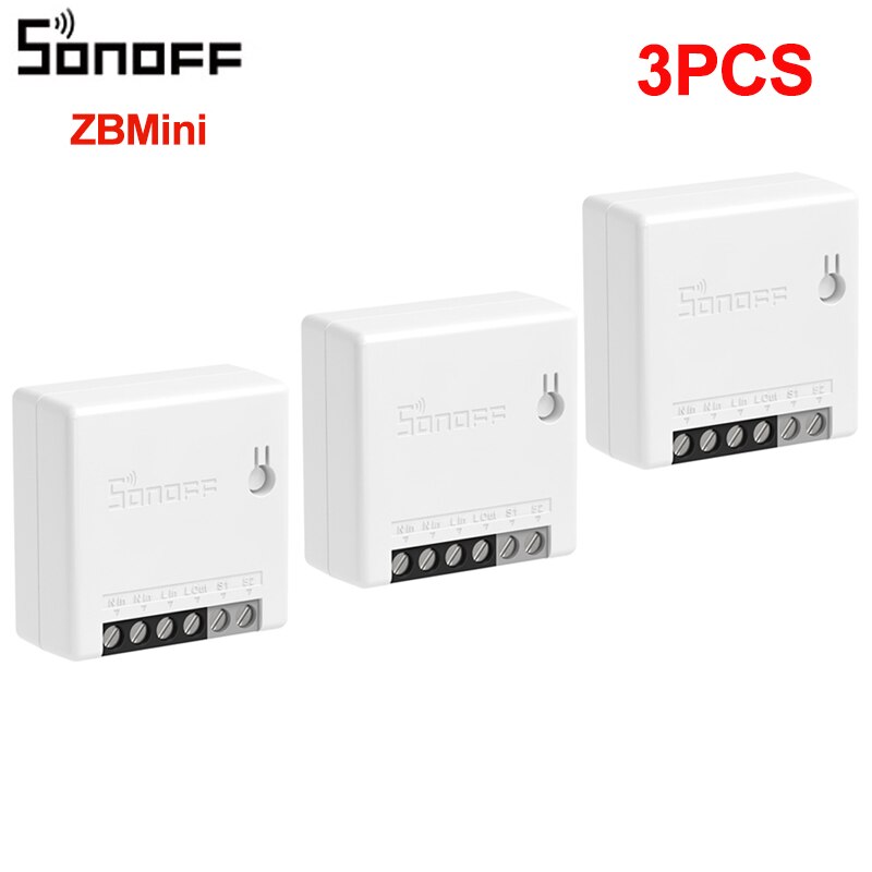 Sonoff zigbee zbmini diy smart switch relæ breaker smart home modul mini tovejs switch stemmestyring via ewelink alexa google: Sonoff zbmini 3 stk