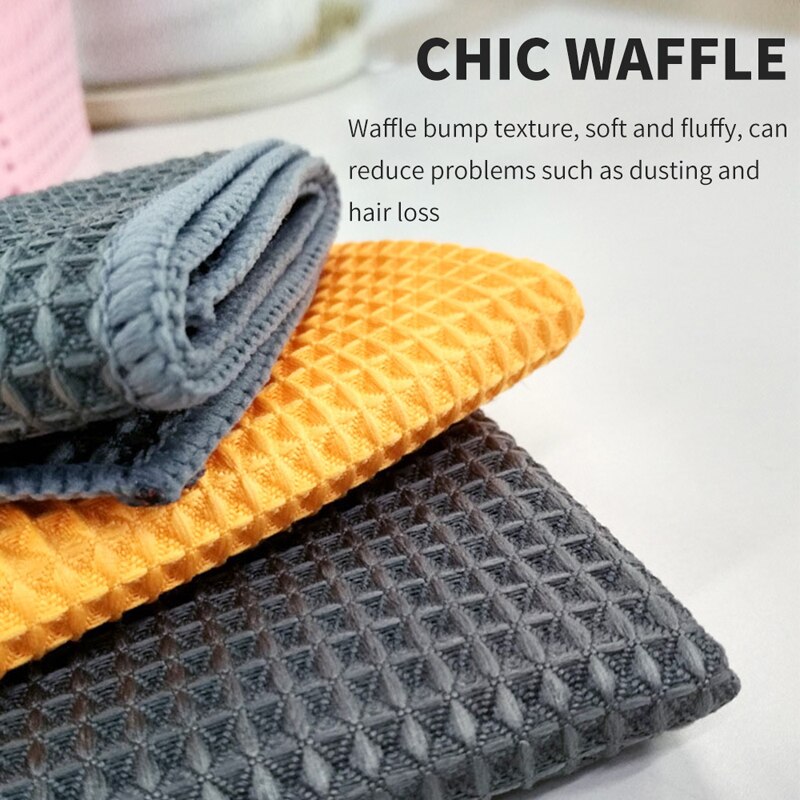 Miękki ręcznik robić wafli pielęgnacja samochodu mikrofibra polerowanie woskiem detalowanie ręcznik czyszczenie samochodu myć się bezśladowy materiał robić czyszczenia kuchni 40x40cm