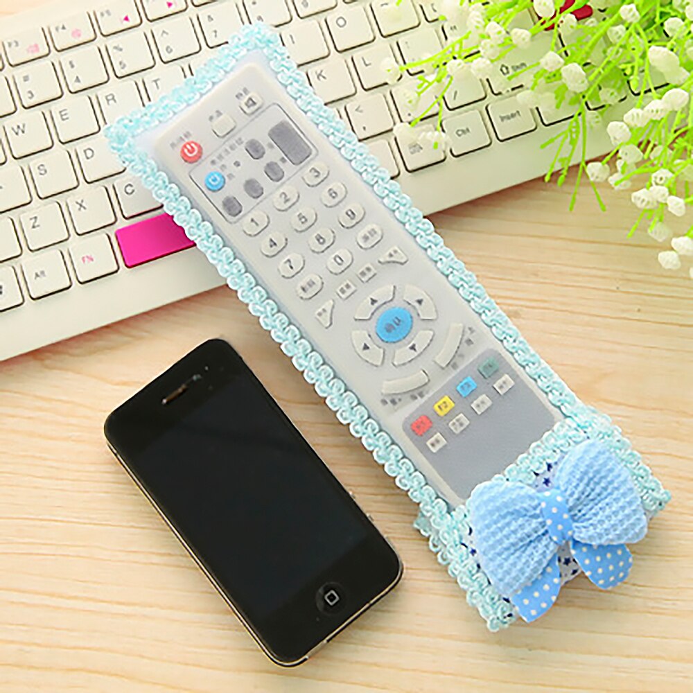 TV air conditioner remote control dustproof cover cute fabric lace bow remote control bag soft bow