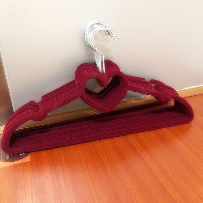 Cintres en velours pour vêtements, lot de 10/20 pièces, 42CM: Bourgogne / 42CM 20PCS