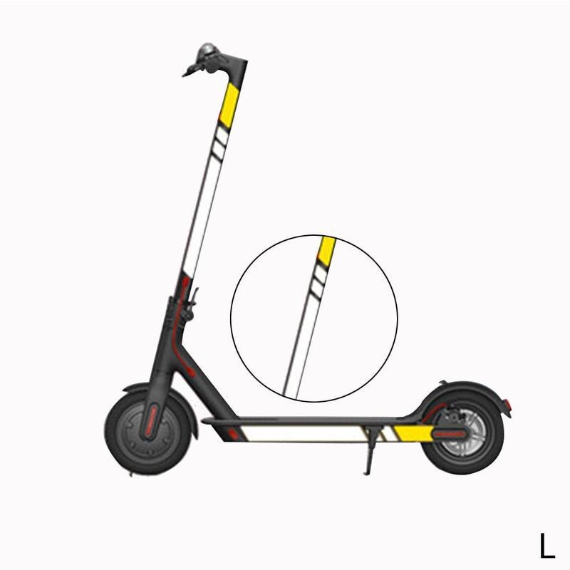 Dla Xiaomi Mijia M365 skuter elektryczny naklejki odblaskowe naklejki rowerowe akcesoria deskorolka naklejki odblaskowe taśmy: 12