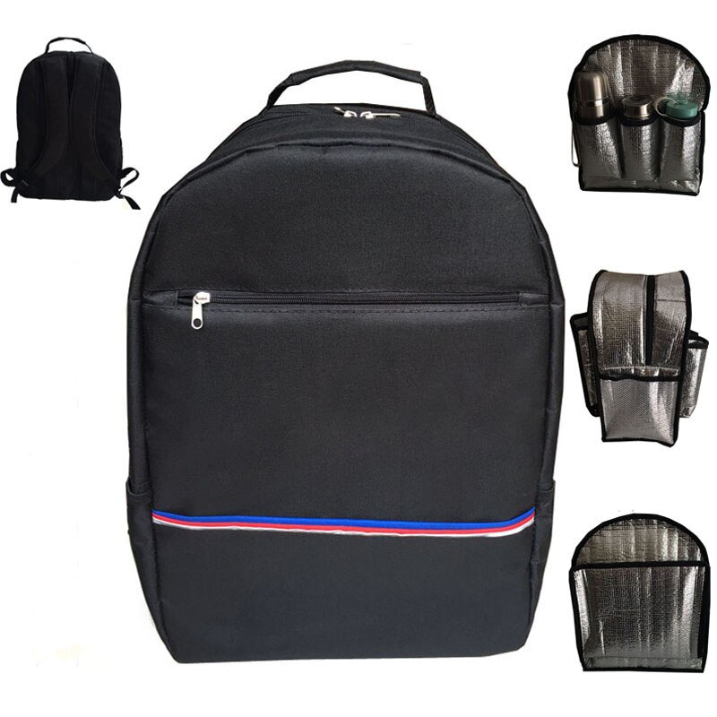 32L große rucksack thermische aufbewahrungstasche picknick isolierte eis essen organizer tasche schwarz