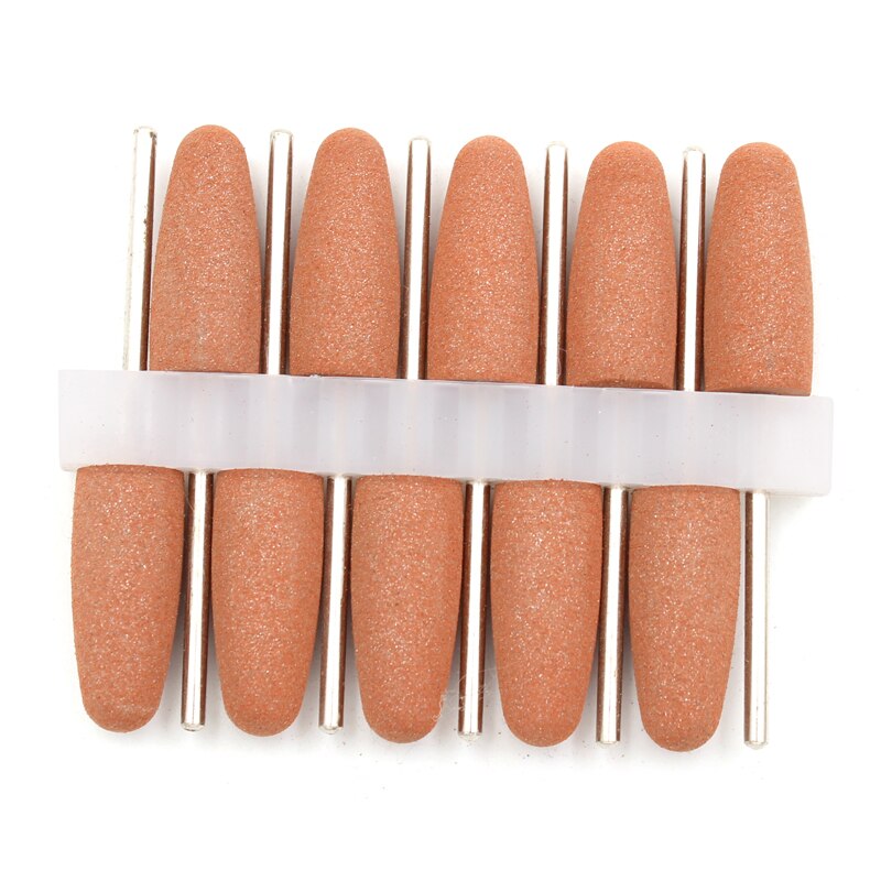 10pc pro søm borespids dyse cutter søm gummi silikone polermaskine slibehoved søm elektrisk manicure boremaskine tilbehør: 1
