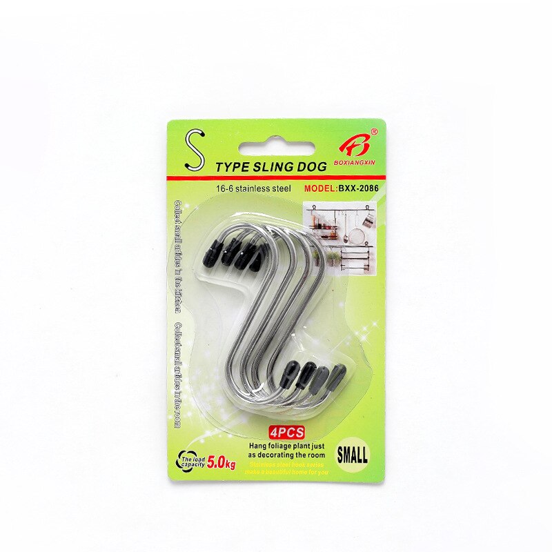 Gancho de Metal de acero inoxidable para el hogar, 4 Uds., gancho portátil, utensilios de cocina E13