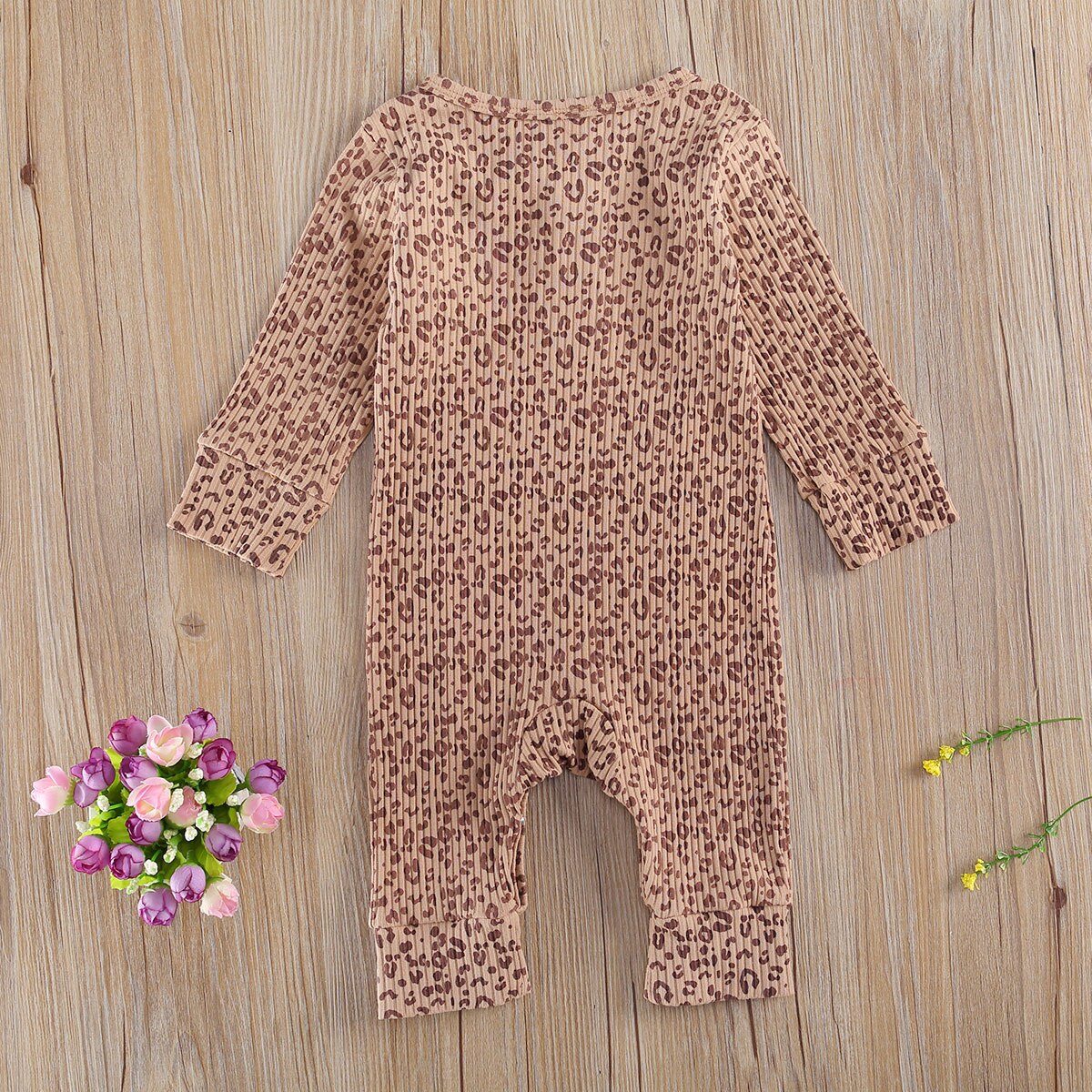 bambino del bambino Dei Bambini Del bambino Delle Ragazze Dei Ragazzi A Maniche Lunghe Pagliaccetto Della Tuta di colore Solido di Un Pezzo Della Tuta Carino Autunno Inverno Vestiti