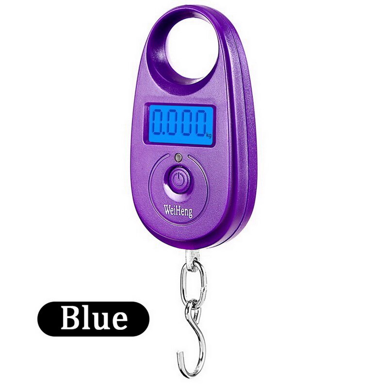 50Kg/110 Lbs électronique Portable LCD Balance numérique Double précision bagages poids balances balances d'équilibre pour crochet suspendu voyage: 25kg purple