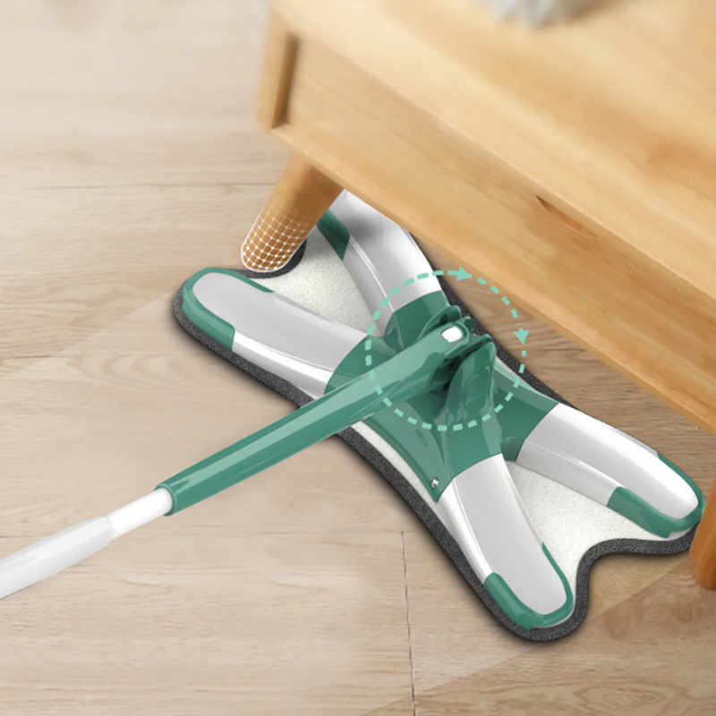 Balai serpillière plat de type X, outil de nettoyage ménager sans les mains, serpillière paresseuse, serpillière à 360 degrés