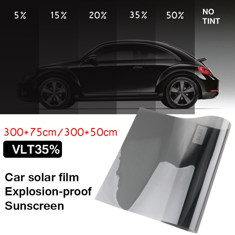 Light Black 5-50% VLT Car Windscreen Tint Front Rear Window Foils UV 99% Solar Protection Film Tints 50cm x 1.5m