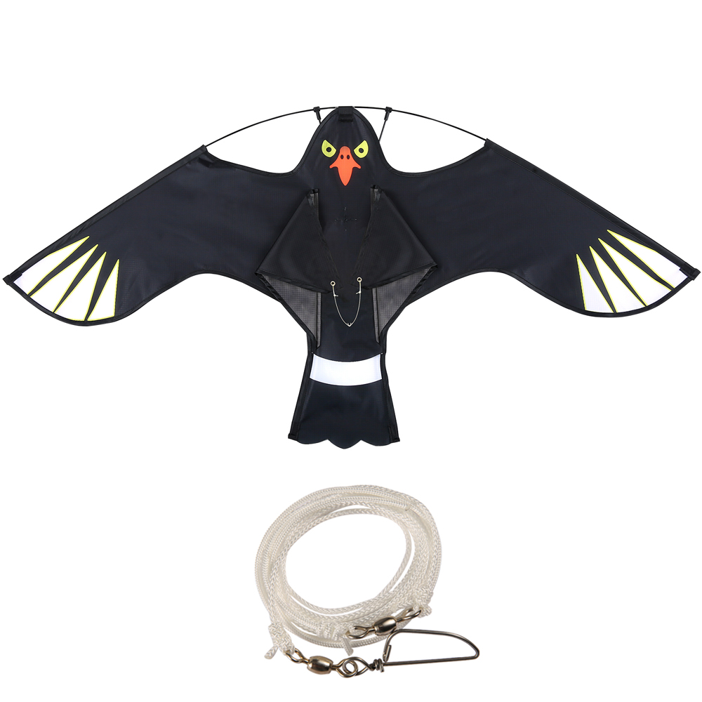 Anti Bird Flying Hawk Kite Bird Repeller Large Eagle Kites Scarecrow Decoy for Farm Garden Pest Bird Repellent: Light Grey