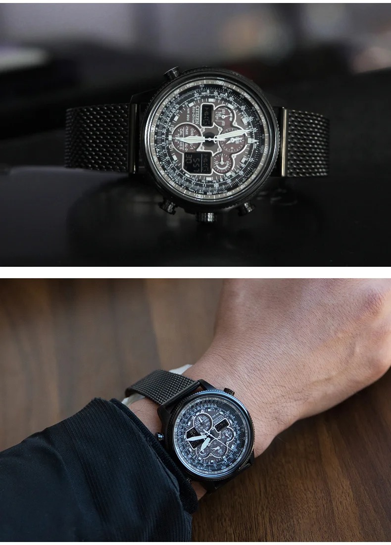 Original CITIZEN Skyhawk Sports Watch Luxury Stainless Steel Mechanical Watch Business Casual Waterproof Watch