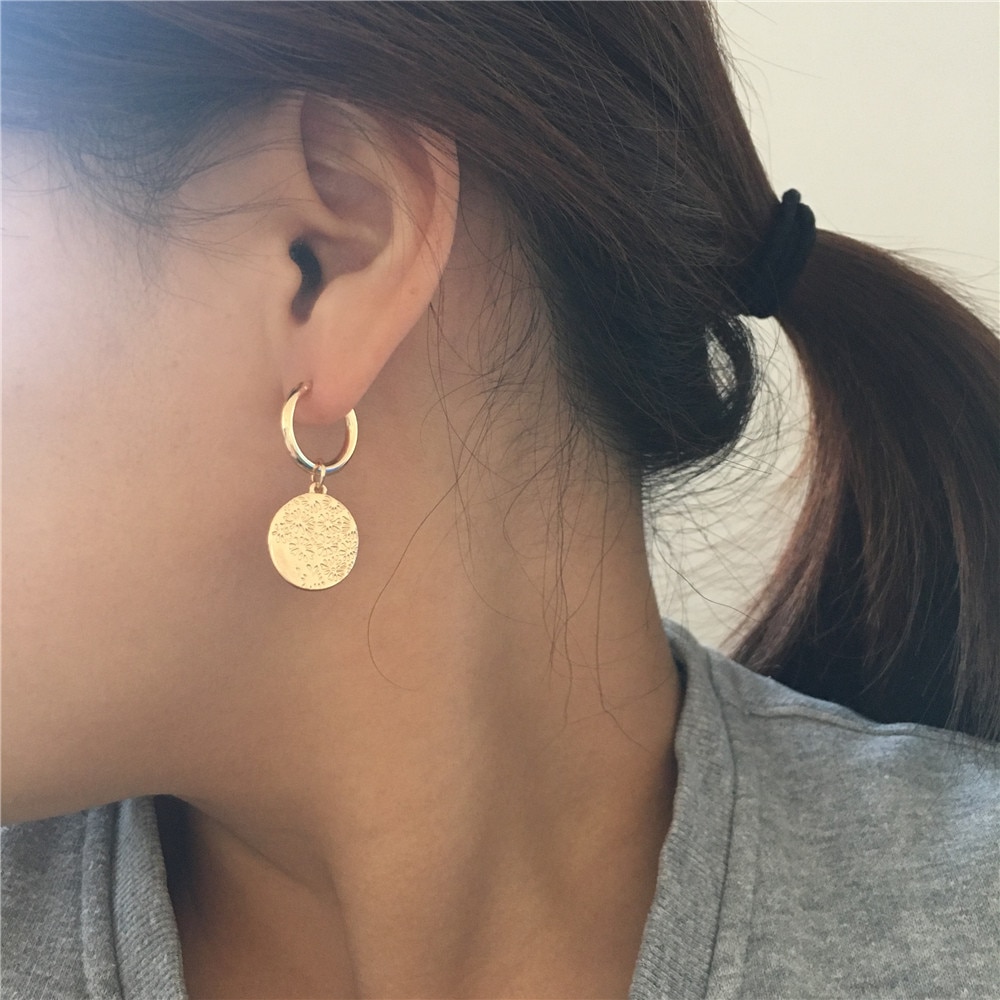 Demi Di Bello London - Orecchini A Cerchio Placcati Oro Con Clip (non Forato) - Grandi 5,1 Cm