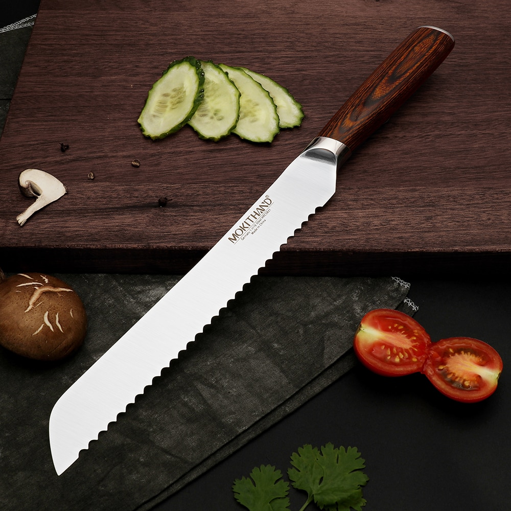 5 st kökskniv japanska kockknivar tyskland 1.4116 stål vassa grönsakssantoku brödkniv för matlagning
