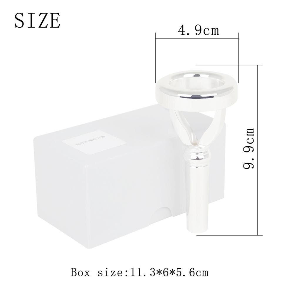 Silver-plated + Brass Trumpet Mouthpiece Musical Trumpet Accessories Parts
