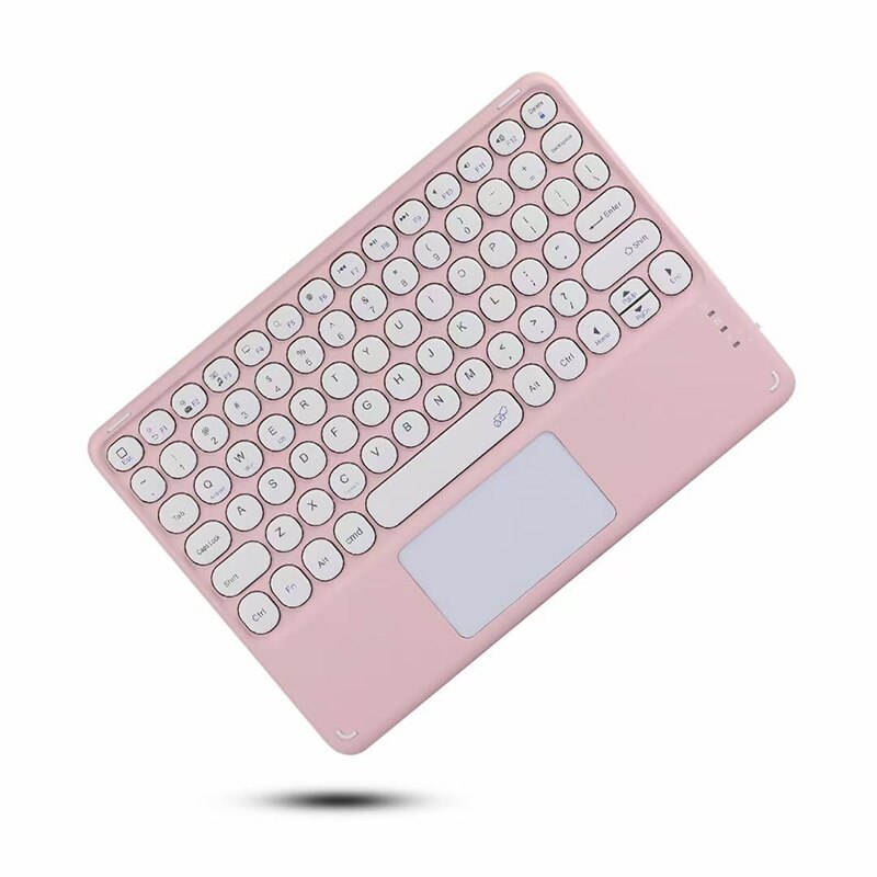 Tastiera e Mouse magnetici portatili per Tablet telefono tastiere per Laptop per Samsung S6 S7 tastiera Touchpad compatibile con Bluetooth: pink