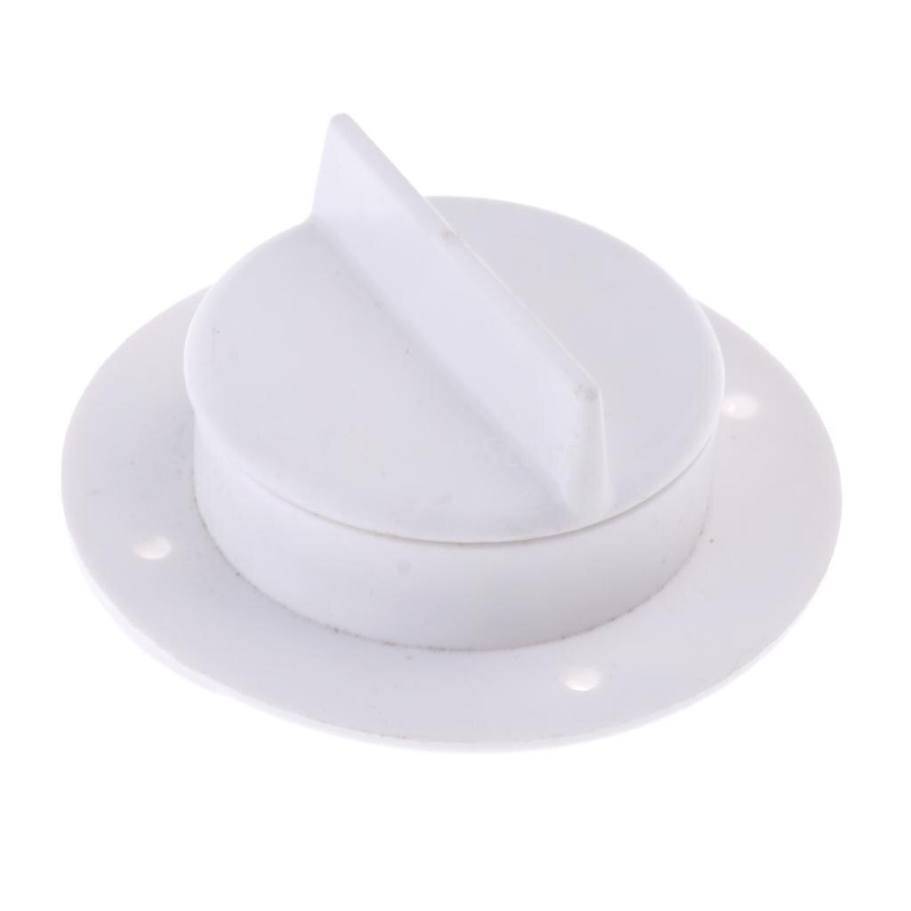 Universal White Nylon Marine Boat Transom Deck Mount Drain Scupper Valve Screw Cap Bung Stopper Replacement Accessories