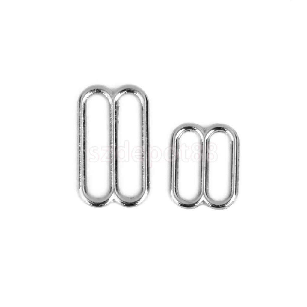 SPMART 8-Shaped Lingerie Adjustable Sewing Bra Rings Buckles 14mm 100Pcs Silver