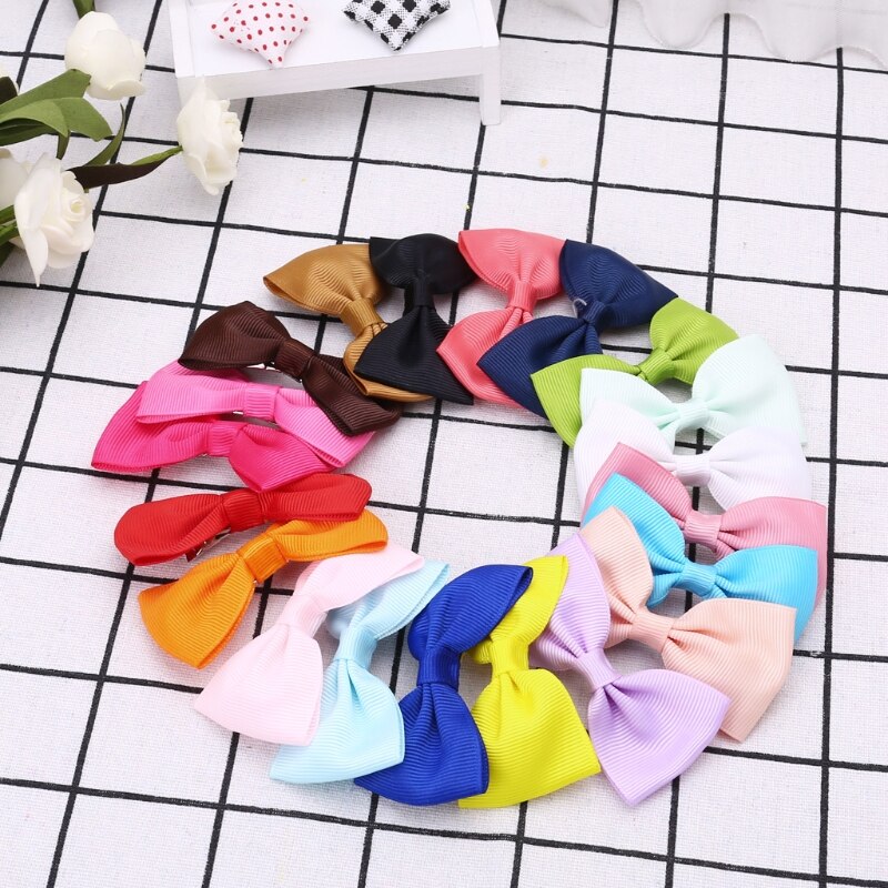 Frete Grátis 20Pcs Bebé Crianças Cabelo pinos Arco Boutique Jacaré Grosgrain Fita Bowknot