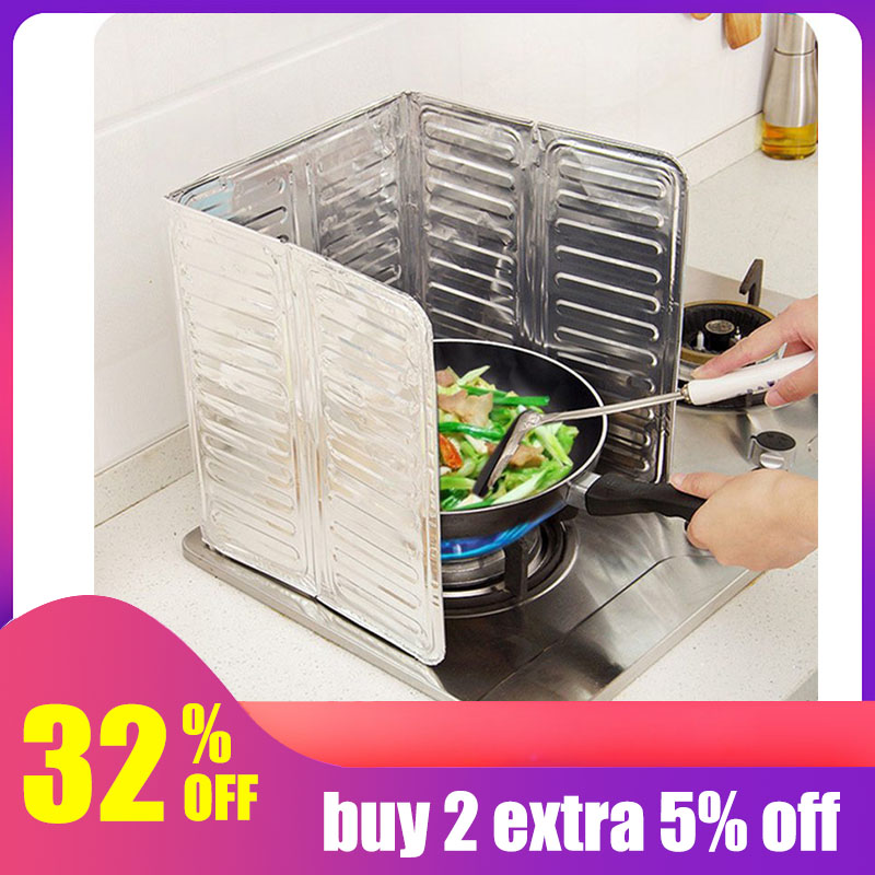 1Pc Anti Splatter Shield Guard Olie Divider Splash Proof Baffle Tool Keuken Koken Koekenpan Olie Splash Screen Cover gasfornuis