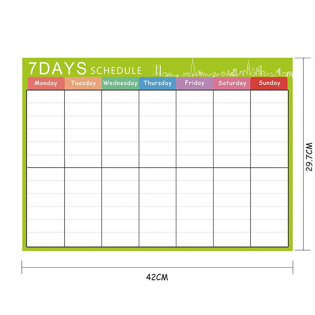 Calendar stickers Refrigerator stickers message Magnetic soft whiteboard foldable magnetic soft whiteboard plan table office