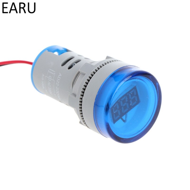 DIY 220 v AC 22mm Digitale Display Ampermeter Monitor Stroom Indicator Signal Light Ampèremeter Tester Meten 0-100A Ampere Meter
