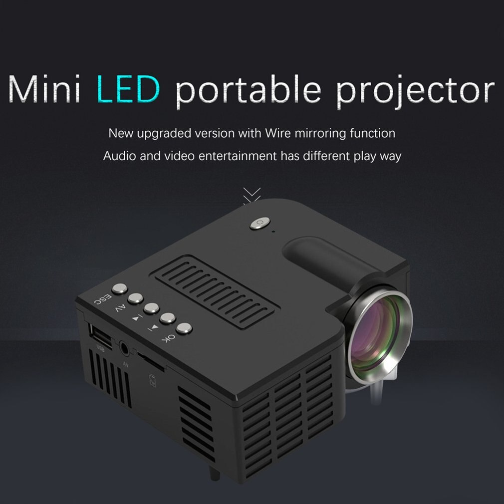 UC28C Portable Projector Wired Same Screen 1080P Full HD Media Player LCD Projector Home Theater Movie Device Digital Projector