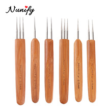 Gancho de ganchillo con aguja para rastas, 0,5 Mm, 0,75 Mm, accesorios para rastas, aguja de gancho para trenzas de ganchillo, herramientas para el cabello
