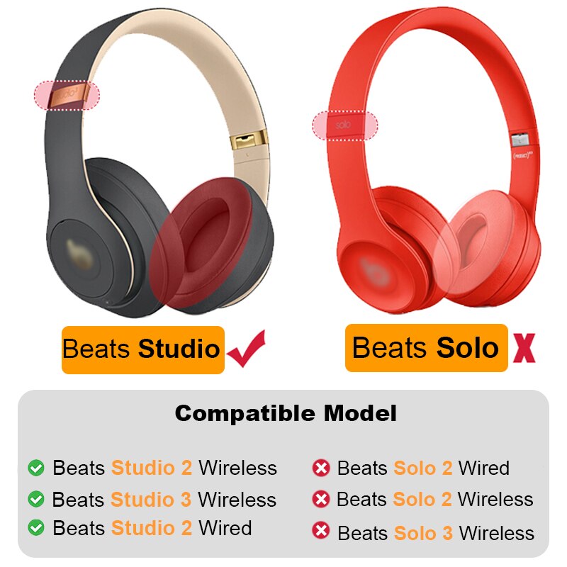 KUTOU Bandeau Tampon Compatible Pour Beats Studio 3 Coussinet D&#39;arceau Studio 2 Remplacement Bandeau Supérieur Pad Pour Studio3 Casque