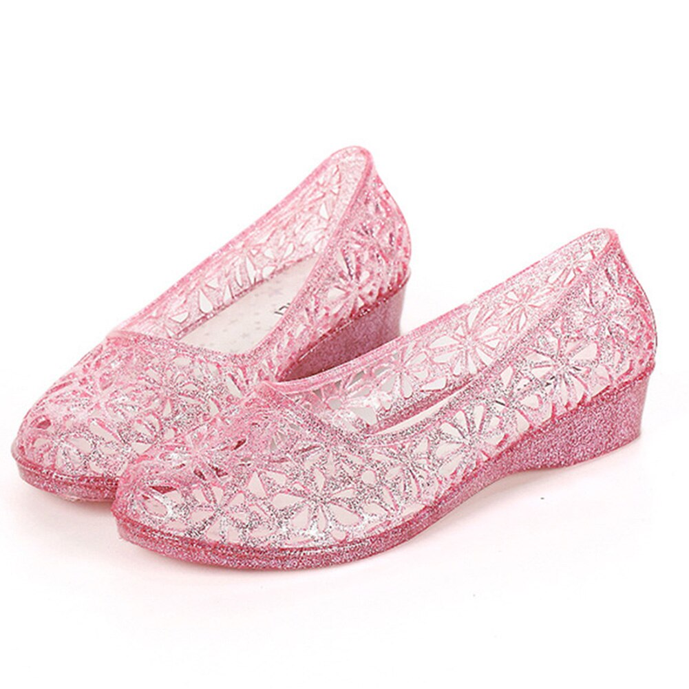 Hollow Out Zomer Sandalen Vrouwen Peep Toe Wedge Sandalen Zoete Gelei Schoenen Vrouw Zomer Schoenen Voor Lady Maat plus 36-40