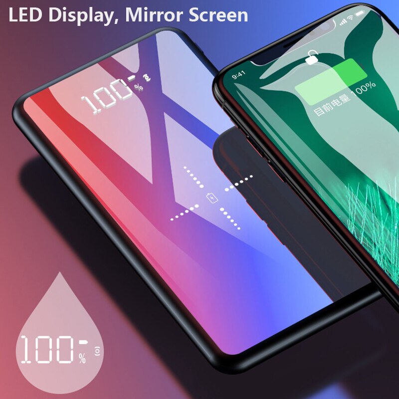 Qi batterie externe sans fil 10000mAh Chargeur De Batterie Portable pour iPhone X XR 8 Plus batterie externe Chargeur pour Samsung S10 plus S9 S8