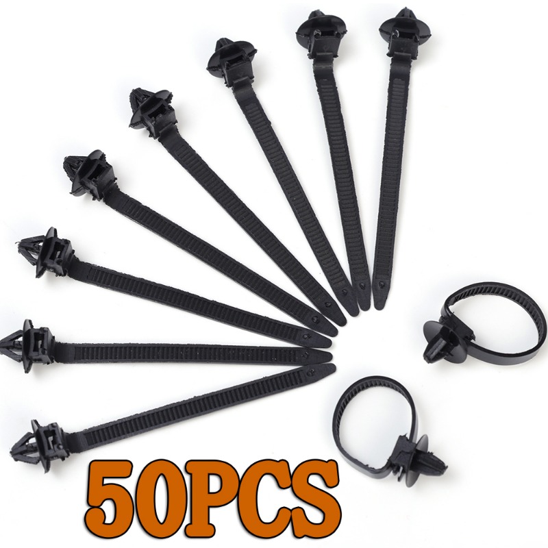 Universele Kabelbinder Auto Bedrading Harnas Bevestiger Manager Auto Route Kabel Klem Vaste Houder Clip Auto Draad Organisatoren: Oranje