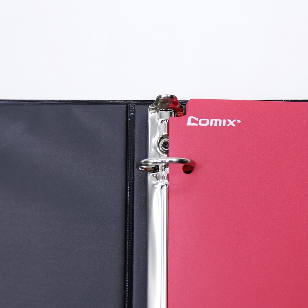 Comix – pochettes en plastique à 3 trous, 12 pièces/lot, pochettes avec poche, format lettre
